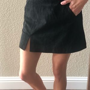 BLANKNYC suede black skirt